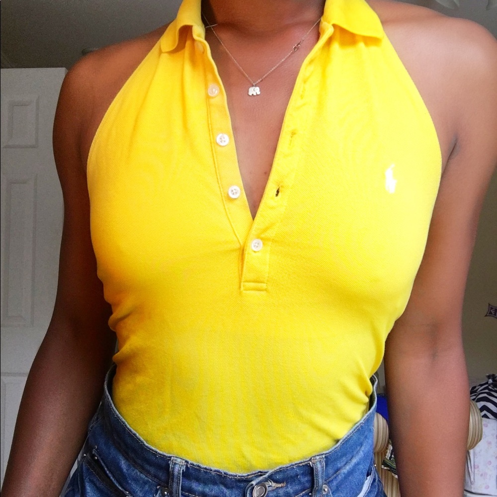 Ralph Lauren Yellow halter top